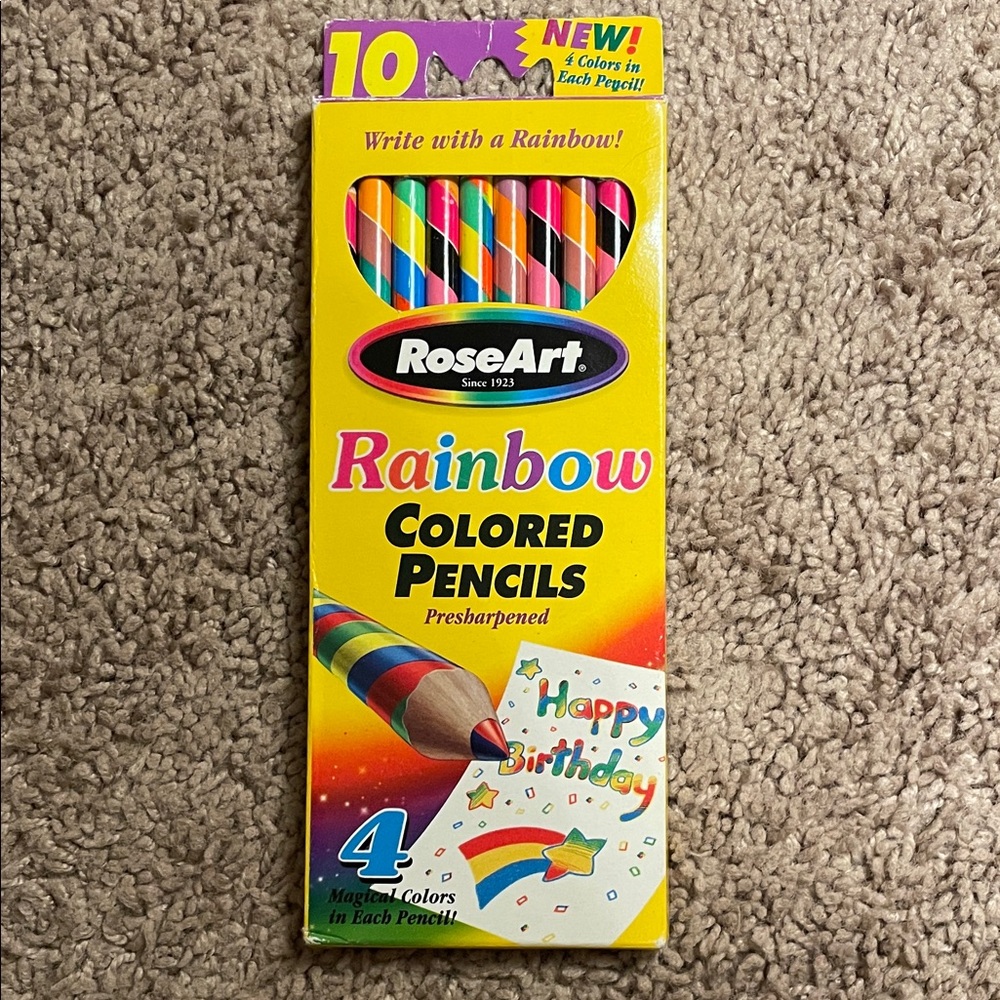 Vintage RoseArt Rainbow Colored‎ Pencils